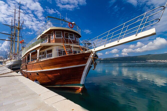From Tivat/Kotor: Whole Boka Bay Guided Cruise, Comfortable Ship - Perast panoramic view: the quick “wow” stop that sets the tone