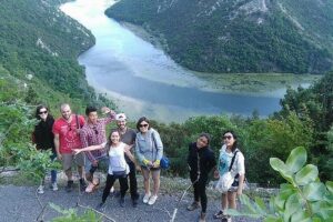 Great Montenegro Tour-Lovcen NP,Mausoleum Lovcen,River of Crnojevic,Sveti Stefan - Kotor Cable Car Lower Station: Your Morning View of the Bay