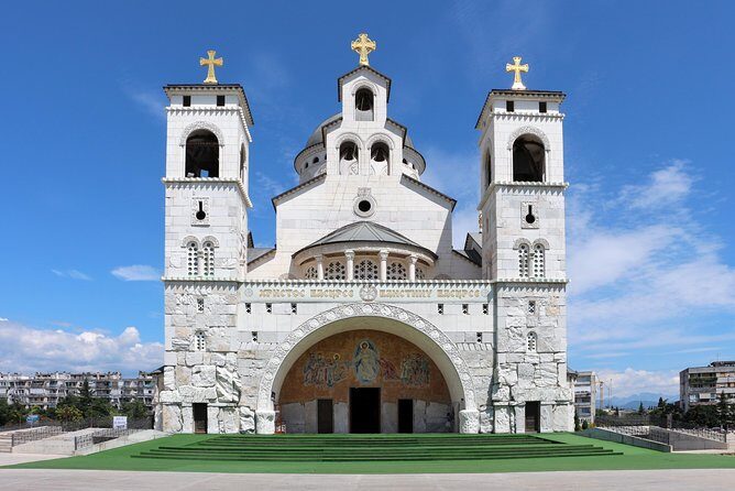 Podgorica Car Trip - Architecture, History, Wine tasting, Churches, Doclea city - Saborni Hram Hristovog Vaskrsenja: Montenegro’s Largest Orthodox Church